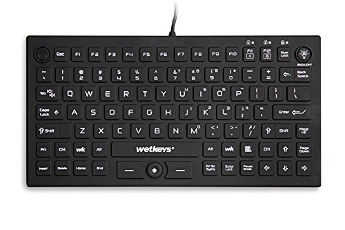 WetKeys防水プロフェッショナルグレード中型バックライト付きキーボード、 (中古品)