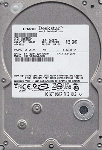【中古】Hitachi HDT725032VLA380 320GB P/N: 0A33663 MLC: BA2075 [並行輸入品] Hitachi HDT725032VLA380 320GB P/N: 0A33663 MLC: BA2075 [並行輸入品