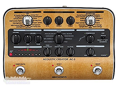 「非常に良い」ZOOM ズーム Acoustic Creator アコースティックギター用プリアンプ AC-3(中古品)