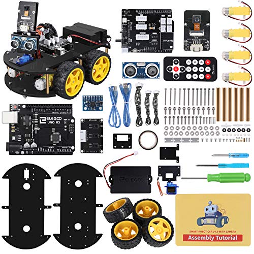 「ほぼ新品」ELEGOO UNO R3スマートロボットカー V4.0 電子工作教育的おもちゃ、全年齢 (中古品)