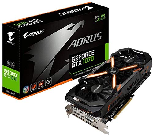 Gigabyte AORUS GeForce GTX 1070 8GB グラフィックカード (GV-N1070AORUS-(中古品)