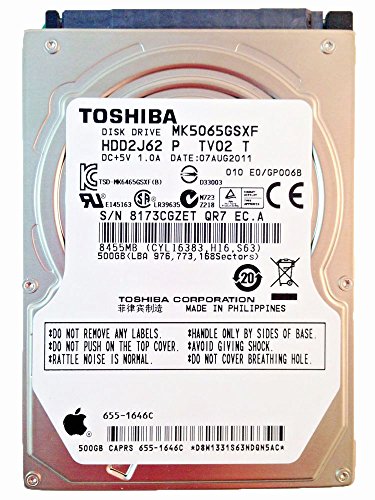 「非常に良い」東芝 toshiba 2.5インチ 内蔵 ハードディスク 500GB SATA 3Gb/s 5400rpm キ(中古品)