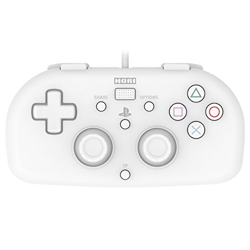 「ほぼ新品」 SONYライセンス商品 ワイヤードコントローラーライト for PS4 ホワイト (中古品)