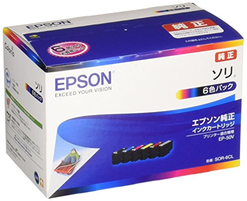「未使用品」エプソン 純正 インクカートリッジ ソリ SOR-6CL 6色パック(中古品)