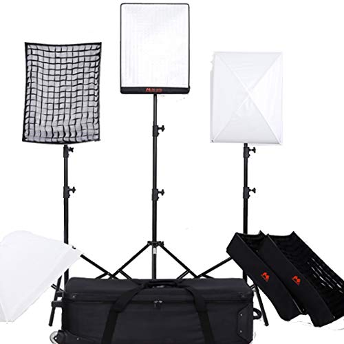 FalconEyes 撮影用ライト RX-18TD 100W 定常光撮影ライト 3個セット 折り畳(中古品)