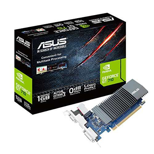 ASUS NVIDIA GT710搭載ビデオカード GT710-SL-1GD5-BRK(中古品)