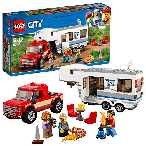 「ほぼ新品」レゴ(LEGO) シティ キャンプバンとピックアップトラック 60182 ブロック お(中古品)
