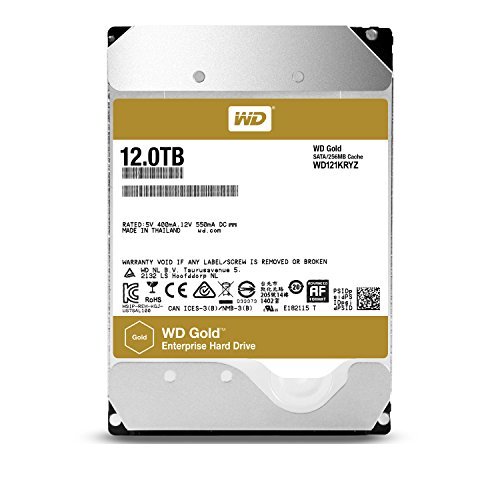 WD 3.5inch Gold 12TB キャッシュ 256MB SATA6Gb/s 7200rpm WD121KRYZ(中古品)