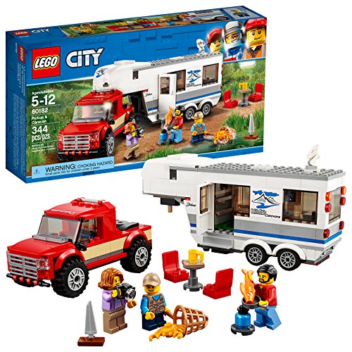「人並み外れたに好いたらしい」LEGO City Great Vehicles Pickup & Caravan 60182 Building Kit (344 Piec(中古品)