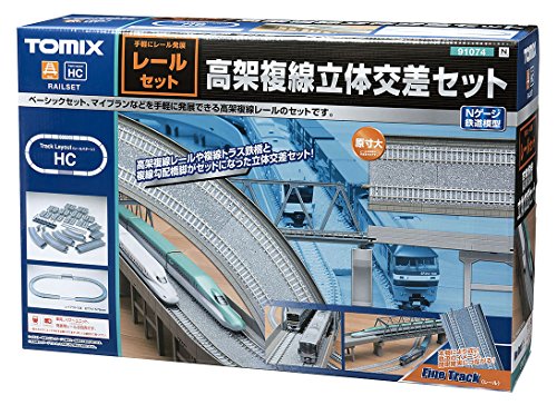 「ほぼ新品」TOMIX Nゲージ レールセット 高架複線立体交差セット HCパターン 91074 鉄 (中古品)