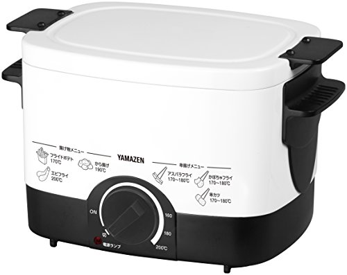 [山善] 電気フライヤー 揚げ物の達人 ホワイト YAC-M121(W) [メーカー1(中古品)