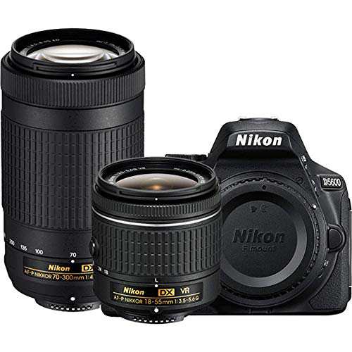 Nikon D5600 デジタル一眼レフカメラ 18-55mm VR & 70-300mm DX AF-P レン (中古品)