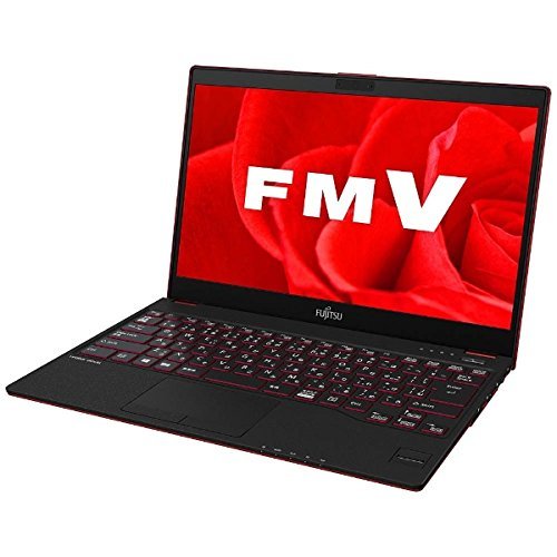 富士通 13.3型ノートパソコン　FMV LIFEBOOK UH75/B3　サテンレッド FMVU75(中古品)