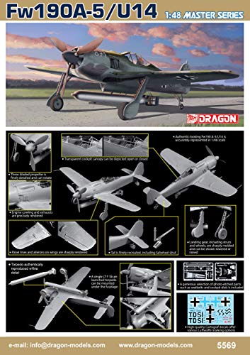 「非常に良い」ドラゴン 1/48 第二次世界大戦 ドイツ空軍 フォッケウルフ FW190A-5/U14 雷(中古品)