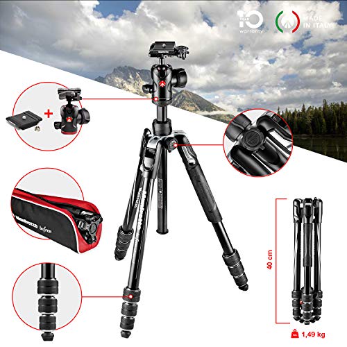 ヴァイテックイメージング Manfrotto 三脚 Befreeアドバンス アルミ 4段 自(中古品)
