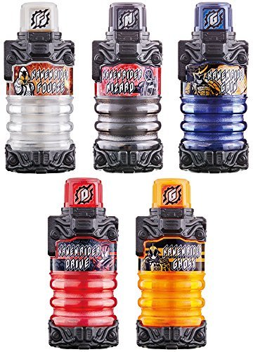 「ほぼ新品」仮面ライダービルド DX5大レジェンドライダーフルボトルセット(中古品)