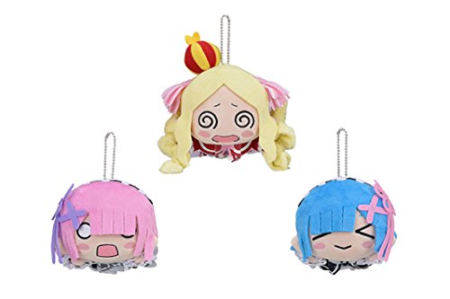 「ほぼ新品」Re:ゼロから始める異世界生活 寝そべりぬいぐるみ “ラム&amp;レム&amp;ベアトリス (中古品)