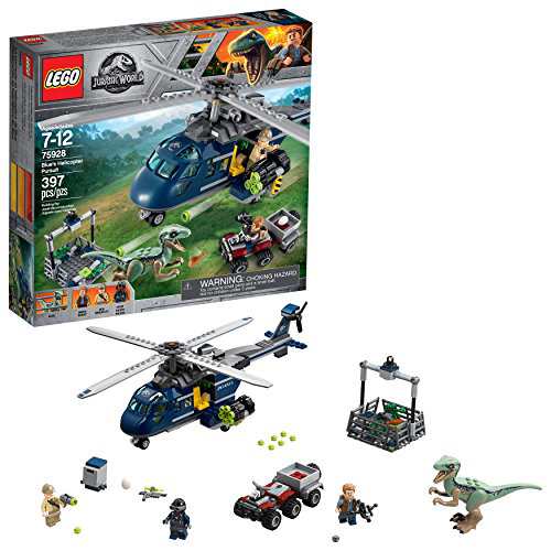 LEGO Jurassic World Blue's Helicopter Pursuit 75928 Building Kit 397 p(中古品)