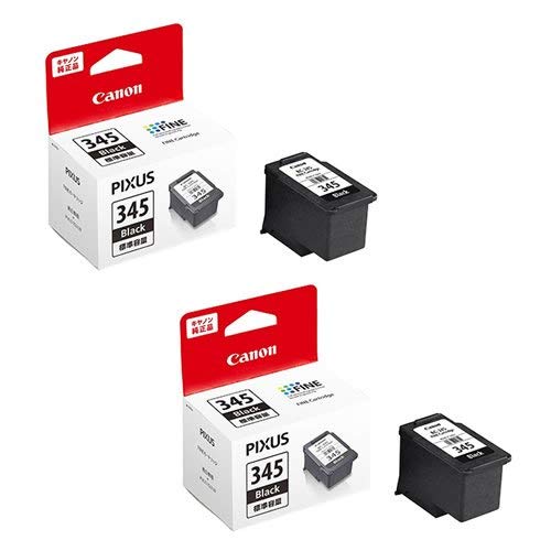 「未使用品」キャノン BC-345 ブラック 2159C001 純正 FINEカートリッジ 2本セット(中古品)