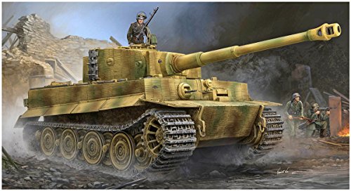 「ほぼ新品」トランペッター 1/35 ドイツ軍 4号戦車 ティーガー1 後期生産型 プラモデル(中古品)