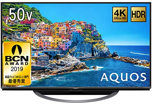 シャープ 50V型 液晶 テレビ AQUOS 4T-C50AJ1 4K Android TV 回転式スタン (中古品)の通販は 44,831円