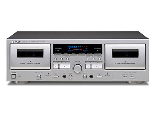 ティアック ダブルカセットデッキ（シルバー）TEAC W-1200(中古品)