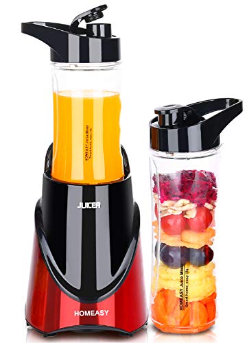 HOMEASY ミキサー ボトル2つ付き（400ml+570ml） 赤 BL01A(中古品)の通販は