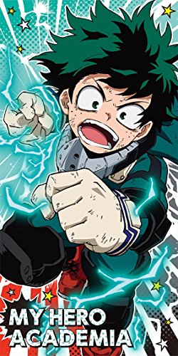 「未使用品」僕のヒーローアカデミア ビジュアルバスタオル 緑谷出久（限定版）(中古品)