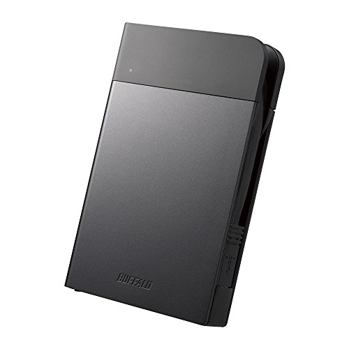 BUFFALO USB3.1(Gen1)対応 耐衝撃ポータブルHDD 2TBブラック HD-PZF2.0U3-B(中古品)