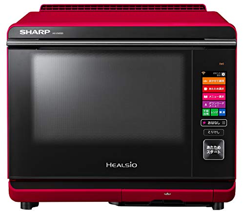 シャープ ヘルシオ 「COCORO KITCHEN」搭載 30L 2段調理タイプ レッド系 AX(中古品)