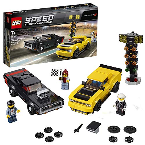 「ほぼ新品」レゴ(LEGO) 2018 ダッジ・チャレンジャー SRT デーモンと 1970 ダッジ・チ (中古品)