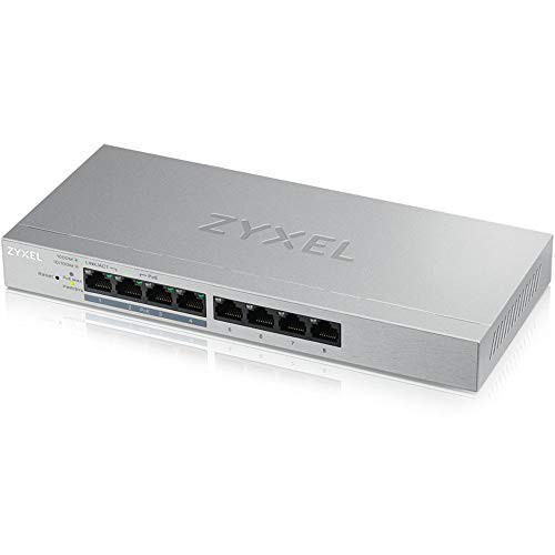 60 W予算のZYXEL 8ポートギガビットWeb管理PoE +スイッチ[GS1200-8HPv2](中古品)