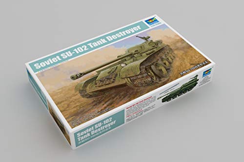 「ほぼ新品」トランペッター 1/35 ソビエト軍 SU-102自走砲 プラモデル 09570(中古品)
