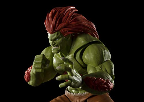 「ほぼ新品」タマシネイションズストリートファイターブランカ、バンダイSHフィギュアー(中古品)