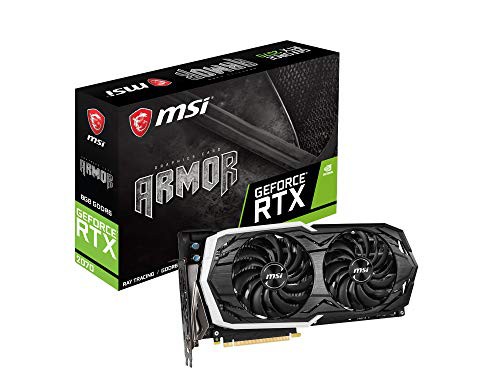 MSI GeForce RTX 2070 ARMOR 8G グラフィックスボード ブラック VD6761(中古品)