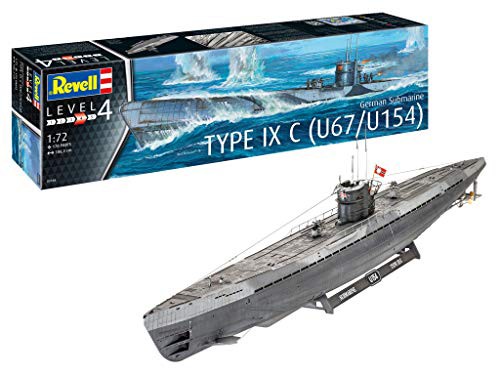 ドイツレベル 1/72 ドイツ海軍 潜水艦 Type IXc U67/U154 プラモデル 05166(中古品)