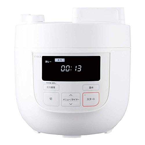 「未使用品」シロカ 電気圧力鍋 SP-4D131 ホワイト[圧力/無水/蒸し/炊飯/温め直し/大容 (中古品)