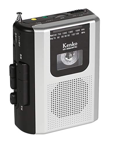 「ほぼ新品」Kenko ラジオカセットレコーダー KR-008AWFRC ワイドFM対応 単3形乾電池駆 (中古品)
