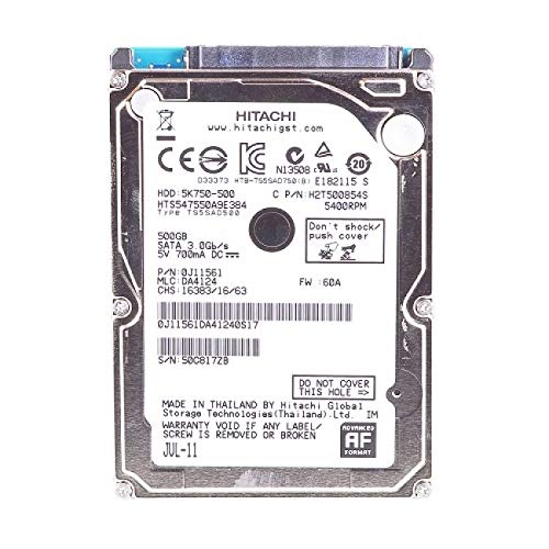 「ほぼ新品」HGST HTS547550A9E384-NDW-RC 500GB 5.4K RPM 2.5インチ 9.5mm SATA (認定 (中古品)