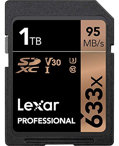 「非常に良い」レキサープロフェッショナル633x 1TB SDXC UHS-I / U3カード - LSD1TCBNA63(中古品)