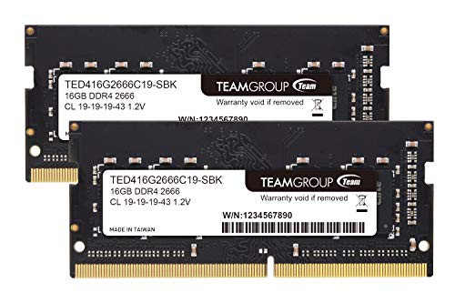 Team ノートPC用 SO-DIMM DDR4 2666MHz PC4-21300 16GBx2枚組 32GBkit (中古品)の通販は
