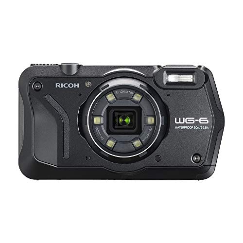 「非常に良い」RICOH WG-6 ブラック 本格防水カメラ 20メートル防水 耐衝撃 防塵 耐寒 高 (中古品)