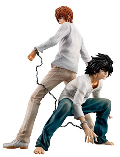 G.E.M.シリーズ DEATH NOTE(デスノート) 夜神月＆L 完成品フィギュア(中古品)