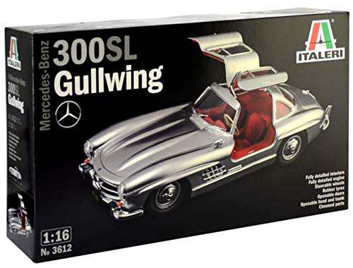 イタレリ 1/16 メルセデス・ベンツ 300 SL ガルウイング プラモデル IT3612(中古品)