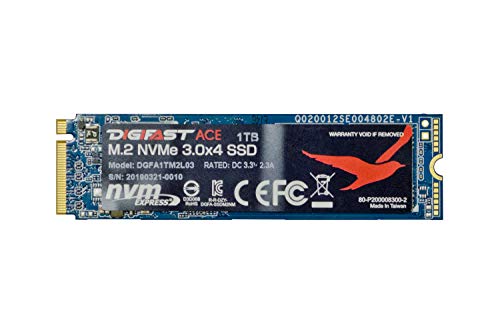 Digifast Ace 1TB M.2 NVMe SSD - Gen3x4 PCIe M.2 2280 Toshiba BiCS3 NAN(中古品)の通販は
