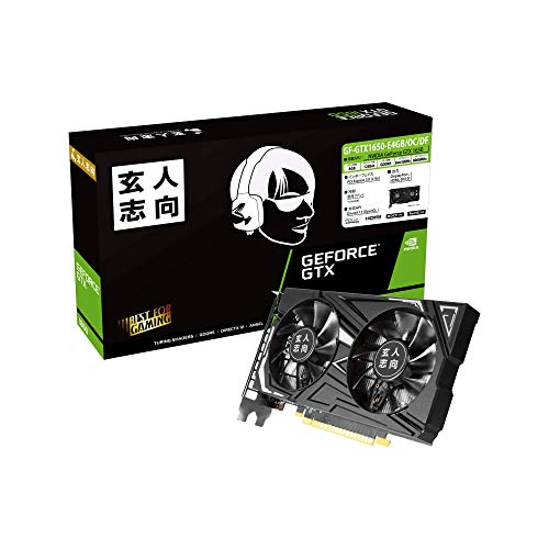 「非常に良い」玄人志向 NVIDIA GeForce GTX 1650 搭載 グラフィックボード 4GB デュアル (中古品)
