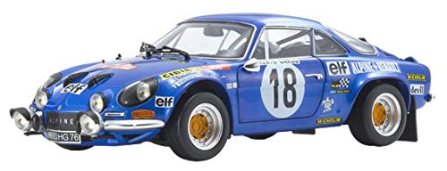 京商オリジナル 1/18 ルノー アルピーヌ A110 1973 モンテカルロ #18 完成 (中古品)