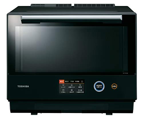 東芝 過熱水蒸気オーブンレンジ 30L グランブラックTOSHIBA 石窯ドーム ER-(中古品)