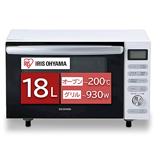 アイリスオーヤマ オーブンレンジ 18L フラットテーブル ヘルツフリー 自動(中古品)