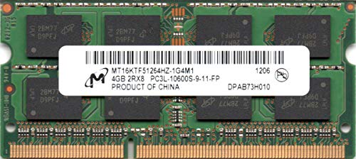 「非常に良い」Micron 低電圧メモリ (1.35v) PC3L-10600S (DDR3L-1333) 4GB SO-DIMM 204pi(中古品)